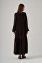 Guipure and Denim Detailed Long Dress 2026 Brown - 5