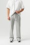Men's Washed 3-Yarn Combed Cotton Baggy Sweatpants with Elastic Waist and Laces - 3