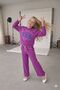 Girl's Cute Teddy Bear Family Bears Printed Tracksuit Set – Casual Comfortable Combination Set - 3