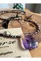 Lal (Red Garnet) & Pyrite & Ametrine Natural Stone Necklace - 2