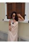 Lace Detailed Strappy Satin Stone Short Women's Blouse 31014 - 5