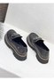 D26Ya-3765 Buckle Detail Genuine Leather Leather cm Thick Sole Loa Loafers Shoes for Women - 5
