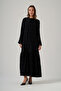 Guipure and Denim Detailed Long Dress 2026 Black - 3
