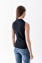 Women's Polo Collar Snap Button T-Shirt - 3