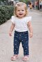 Baby Girl Bow Embroidered Denim Pants - 2