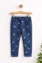Baby Girl Bow Embroidered Denim Pants - 3