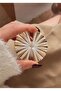 Steel Vip White Gold Strip Fan Model Large Earrings - 3