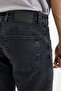 Slim Fit Dark Gray Stretch Fabric Jeans - 5