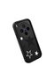 Vivo X300 Compatible Black Silicone Case Shockproof with Camera Protection Star Patterned - 3