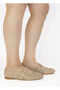 Women's Beige Buckled Troklu Ballet Flats Shoes - 2