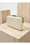 Ecru Gold Detailed Lace Embroidered Chain Strap Women's Evening Dress Bag Wedding Engagement Graduation - 5