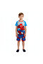 -Boys Night Pajama Set–Short Sleeve Cotton Blend Sleepwear, Red & Blue, 2–6 Years - 2