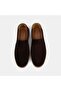 Men's Brown Perforated Casual Shoes Suede Leather Loafers - 6