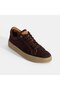 Men's Bitter Brown Lace-Up Suede Sports Shoes - 6