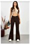 High-Waist Stretch Fabric Flare Jeans - 6