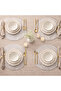 FABRICWORKS Ginkgo Leaf Round Placemat Set of 4 – 38 cm Decorative Table Mat - 2