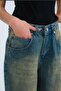 Retro Style Baggy Jean Pants - 6