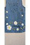 Girl's 3/7 Years Butterfly Printed Jeans Denim Jilet - 2