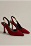 Suede High Quality Open Back 7cm Heeled Evening Dress Shoes - 3