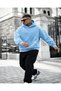 Hooded 3 İplik Ş Brushed Inside Sweatshirt Unisex Thick Fabric Winter Hoodie Relaxed Fit Daily Sports - 3
