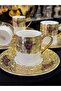 Acar Plus 24K Gold Golded Engraved Coffee Cup Set for 6 People (Maxi̇ne) - 2