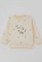Baby Girl Tracksuit Set Pink Floral Print 6 Months-2 Years, Cream - 2