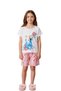 - Girls Night Pajama Set – Short Sleeve Cotton Blend Sleepwear, Red & Blue, 2–6 Years