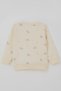 Baby Girl Tracksuit Set Pink Floral Print 6 Months-2 Years, Cream - 4