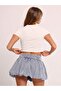 Women's Star Printed Sitting on Top Baby Tee Combed Cotton Cropped T-Shirt - 5