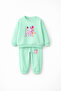 KPOP Demon Hunters Huntrix Rumi Mira Zoey Printed Oversized Unbrushed Girls' Sweatshirt and Pants Set