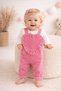 100% Cotton Piece Holiday Set Corded Fabric Velvet Ruffled Heart & Long Sleeve Bodysuit 2-Piece Baby Girl Salopet Jumpsuit - 6