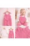 100% Cotton Piece Holiday Set Corded Fabric Velvet Ruffled Heart & Long Sleeve Bodysuit 2-Piece Baby Girl Salopet Jumpsuit - 2