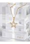 Starfish Motif Steel Women's Necklace with Zircon Decoration 45 cm - 5