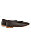 Leather Stone Detailed Women's Ballet Flats Dg6103 - 5