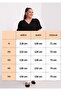 Women's Black Plus Size V-Neck Row Bead Embroidered E Stretchy Short Sleeve V Viscose Blouse - 3