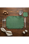 4-Piece Baroque Embroidered Service Set for 2 People (2 Pieces Placemat , 2 Pieces Service Napkins)