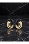 Black Knot Model Gold Color Enamel Knot Shaped Earrings - Steel Does Not Tarnish