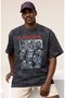 Iron Maiden Rock Metal Music Band Printed Unisex Oversized Vintage Washed T-Shirt