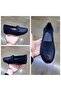 Women's Inside-Outside H Genuine Leather O Orthopedic m Transitional Navy Blue Mother Shoes