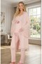New Season Powder Special Lace Detailed Design 100% Cotton Maternity Maternity Dressing Gown Pajama Set - 2