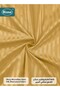طقم لحاف فندقي مخطط من الألياف الدقيقة، 4 قطع، يناسب سريرًا مفرد مقاس 120×200 سم، صنع في مصر، لون جملي - 6