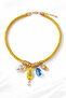 Yellow Rope Sea Themed Charm Necklace - 2