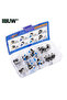 40PCS 40PCS 8Values Push Tactile Micro Switch Kit 6Pin Self-Locking/Unlocked for Electronics DIY Pro
