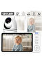 White 5'' Baby Monitor with Camera Wireless Video Nanny No Wifi Security Night Vision Temperature Re - 7