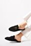 Totli Buckled Knitwear Knitted Women's Slipper Black - 2