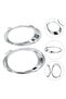 1Pair Front Left/Right Chrome Fog Lamp Bezel Trim Ring For Ford Fusion 2013-16 Fog Light Decorati... - 4