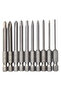 10Pcs 65mm Magnetic 1/4inch Hex Electric Cross Screwdriver Bits PH00 PH0 PH1 PH2 Hex Shank Magnet...