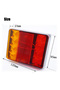 2X 12-24V 2x 12V Waterproof Durable Car Truck LED Rear Tail Light Warning Lights Rear Lamp for Trail - 4
