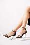 Pomillia Cross Strap Galvanized Evening Dress Women's Shoes Black Glitter - 2