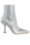 Women Metallic Pointed Toe Ankle Boots in Silver - 2